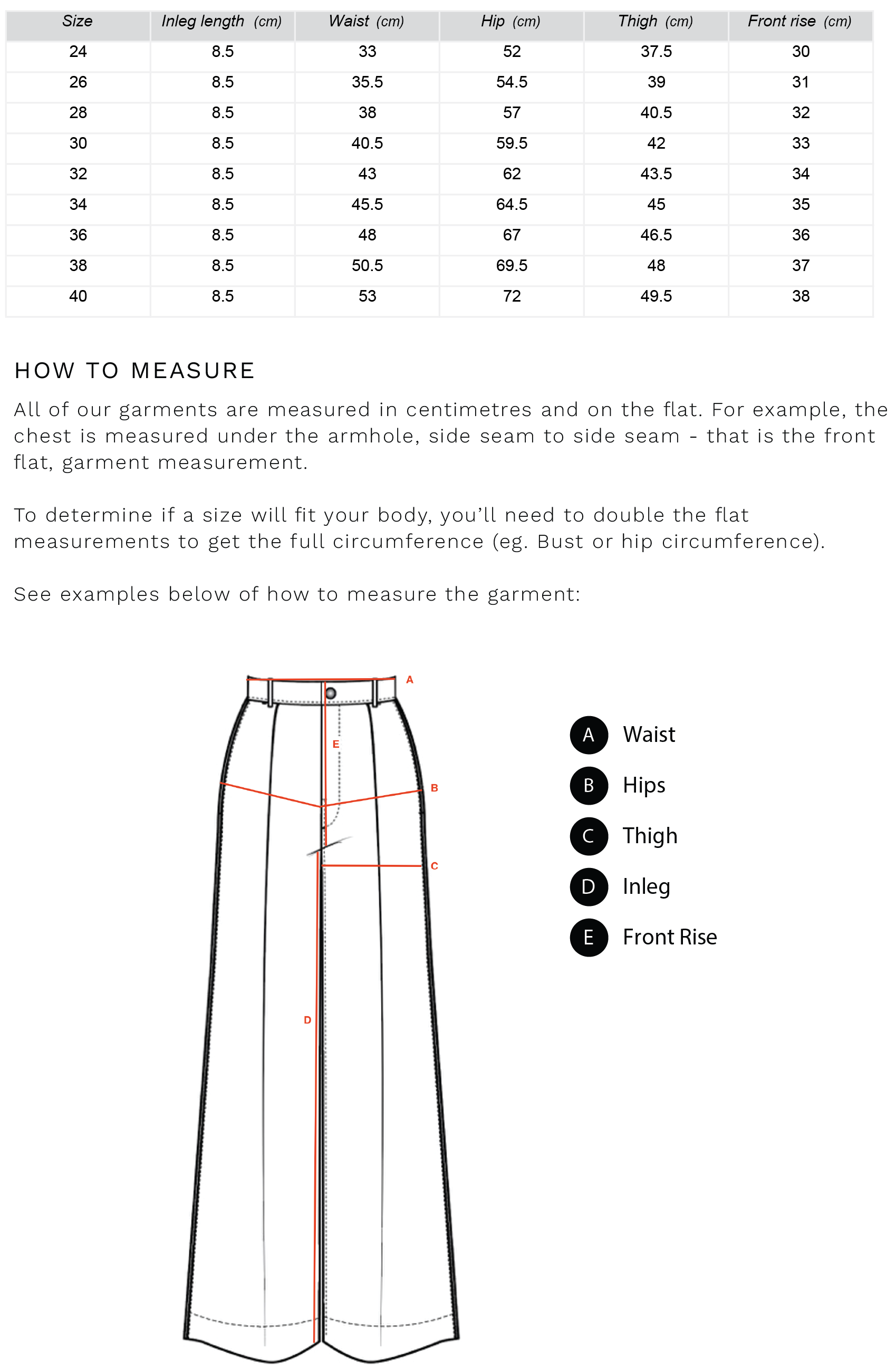 SIZE GUIDE width=